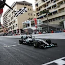 Chequered flag for race winner Nico Rosberg (GER) Mercedes AMG F1 W06 at Formula One World Championship, Rd6, Monaco Grand Prix Race, Monte-Carlo, Monaco, Sunday 24 May 2015. © Sutton Motorsport Images