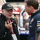 Christian Horner (GBR) Red Bull Racing Team Principal with Norbert Vettel (GER) Father of Sebastian Vettel (GER) Ferrari at Formula One World Championship, Rd6, Monaco Grand Prix Practice, Monte-Carlo, Monaco, Thursday 21  May 2015. © Sutton Motorsport Images