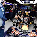 Adrian Newey (GBR) Red Bull Racing and Daniel Ricciardo (AUS) Red Bull Racing RB11 at Formula One World Championship, Rd6, Monaco Grand Prix Practice, Monte-Carlo, Monaco, Thursday 21  May 2015. © Sutton Motorsport Images