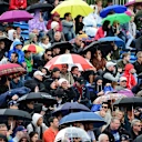 Fans and umbrellas at Formula One World Championship, Rd6, Monaco Grand Prix Practice, Monte-Carlo, Monaco, Thursday 21  May 2015. © Sutton Motorsport Images