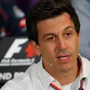 Toto Wolff (AUT) Mercedes AMG F1 Director of Motorsport in the Press Conference at Formula One World Championship, Rd6, Monaco Grand Prix Practice, Monte-Carlo, Monaco, Thursday 21  May 2015. © Sutton Motorsport Images