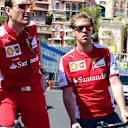 Sebastian Vettel (GER) Ferrari and Riccardo Adami (ITA) Ferrari Engineer at Formula One World Championship, Rd6, Monaco Grand Prix Preparations, Monte-Carlo, Monaco, Wednesday 20 May 2015. © Sutton Motorsport Images