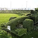 Hedge cut into a F1 car shape, topiary, Practice, Sochi Autodrom, Sochi, Krasnodar Krai, Russia, Friday 9 October 2015. © Sutton Motorsport Images