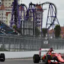 Fernando Alonso (ESP) McLaren MP4-30 and Sebastian Vettel (GER) Ferrari SF15-T at Formula One World Championship, Rd15, Russian Grand Prix, Practice, Sochi Autodrom, Sochi, Krasnodar Krai, Russia, Friday 9 October 2015. © Sutton Motorsport Images