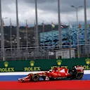 Kimi Raikkonen (FIN) Ferrari SF15-T runs wide at Formula One World Championship, Rd15, Russian Grand Prix, Practice, Sochi Autodrom, Sochi, Krasnodar Krai, Russia, Friday 9 October 2015. © Sutton Motorsport Images