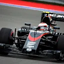Jenson Button (GBR) McLaren MP4-30 at Formula One World Championship, Rd15, Russian Grand Prix, Qualifying, Sochi Autodrom, Sochi, Krasnodar Krai, Russia, Saturday 10 October 2015. © Sutton Motorsport Images