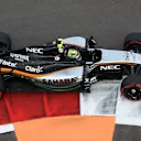 Sergio Perez (MEX) Force India VJM08 at Formula One World Championship, Rd15, Russian Grand Prix, Qualifying, Sochi Autodrom, Sochi, Krasnodar Krai, Russia, Saturday 10 October 2015. © Sutton Motorsport Images