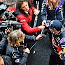 Daniil Kvyat (RUS) Red Bull Racing talks with the medua at Formula One World Championship, Rd15, Russian Grand Prix, Qualifying, Sochi Autodrom, Sochi, Krasnodar Krai, Russia, Saturday 10 October 2015. © Sutton Motorsport Images
