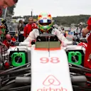 Roberto Merhi (ESP) Marussia on the grid at Formula One World Championship, Rd15, Russian Grand Prix, Race, Sochi Autodrom, Sochi, Krasnodar Krai, Russia, Sunday 11 October 2015. © Sutton Motorsport Images