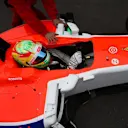 Roberto Merhi (ESP) Marussia on the grid at Formula One World Championship, Rd15, Russian Grand Prix, Race, Sochi Autodrom, Sochi, Krasnodar Krai, Russia, Sunday 11 October 2015. © Sutton Motorsport Images