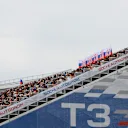 Fans and Daniil Kyvat (RUS) Red Bull Racing signage on the grandstand at Formula One World Championship, Rd15, Russian Grand Prix, Race, Sochi Autodrom, Sochi, Krasnodar Krai, Russia, Sunday 11 October 2015. © Sutton Motorsport Images