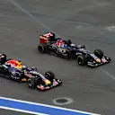 Daniel Ricciardo (AUS) Red Bull Racing RB11 and Max Verstappen (NDL) Scuderia Toro Rosso STR10 at Formula One World Championship, Rd15, Russian Grand Prix, Race, Sochi Autodrom, Sochi, Krasnodar Krai, Russia, Sunday 11 October 2015. © Sutton Motorsport Images