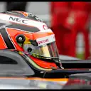 Nico Hulkenberg (GER) Force India VJM08 on the grid at Formula One World Championship, Rd15, Russian Grand Prix, Race, Sochi Autodrom, Sochi, Krasnodar Krai, Russia, Sunday 11 October 2015. © Sutton Motorsport Images