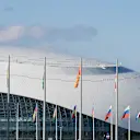 Scenic view and flags at Formula One World Championship, Rd15, Russian Grand Prix, Race, Sochi Autodrom, Sochi, Krasnodar Krai, Russia, Sunday 11 October 2015. © Sutton Motorsport Images