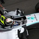 Lewis Hamilton (GBR) Mercedes AMG F1 W06 on the grid at Formula One World Championship, Rd15, Russian Grand Prix, Race, Sochi Autodrom, Sochi, Krasnodar Krai, Russia, Sunday 11 October 2015. © Sutton Motorsport Images