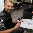 Nico Hulkenberg (GER) Force India F1 in support of the Social Media Hashtag #F1Sochi at Formula One World Championship, Rd15, Russian Grand Prix, Preparations, Sochi Autodrom, Sochi, Krasnodar Krai, Russia, Thursday 8 October 2015. © Sutton Motorsport Images