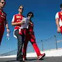 Sebastian Vettel (GER) Ferrari walks the track with his engineers   at Formula One World Championship, Rd15, Russian Grand Prix, Preparations, Sochi Autodrom, Sochi, Krasnodar Krai, Russia, Thursday 8 October 2015. © Sutton Motorsport Images