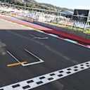 Main straight and finish line at Formula One World Championship, Rd15, Russian Grand Prix, Preparations, Sochi Autodrom, Sochi, Krasnodar Krai, Russia, Thursday 8 October 2015. © Sutton Motorsport Images