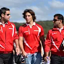 Roberto Merhi (ESP) Marussia walks the track at Formula One World Championship, Rd15, Russian Grand Prix, Preparations, Sochi Autodrom, Sochi, Krasnodar Krai, Russia, Thursday 8 October 2015. © Sutton Motorsport Images