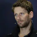 Romain Grosjean (FRA) Lotus in the press conference at Formula One World Championship, Rd15, Russian Grand Prix, Preparations, Sochi Autodrom, Sochi, Krasnodar Krai, Russia, Thursday 8 October 2015. © Sutton Motorsport Images