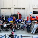 Teams at scrutineering with fans at Formula One World Championship, Rd15, Russian Grand Prix, Preparations, Sochi Autodrom, Sochi, Krasnodar Krai, Russia, Thursday 8 October 2015. © Sutton Motorsport Images
