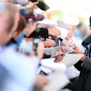 Lewis Hamilton (GBR) Mercedes AMG F1 during the autograph session at Formula One World Championship, Rd15, Russian Grand Prix, Preparations, Sochi Autodrom, Sochi, Krasnodar Krai, Russia, Thursday 8 October 2015. © Sutton Motorsport Images