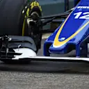 Sauber C34 front wing detail at Formula One World Championship, Rd13, Singapore Grand Prix, Practice, Marina Bay Street Circuit, Singapore, Friday 18 September 2015. © Sutton Motorsport Images