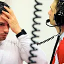 Alexander Rossi (USA) Marussia following his crash in FP1 at Formula One World Championship, Rd13, Singapore Grand Prix, Practice, Marina Bay Street Circuit, Singapore, Friday 18 September 2015. © Sutton Motorsport Images