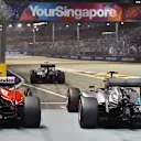 Kimi Raikkonen (FIN) Ferrari SF15-T and Nico Rosberg (GER) Mercedes AMG F1 W06 at Formula One World Championship, Rd13, Singapore Grand Prix, Practice, Marina Bay Street Circuit, Singapore, Friday 18 September 2015. © Sutton Motorsport Images
