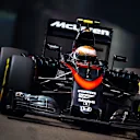 Jenson Button (GBR) McLaren MP4-30 at Formula One World Championship, Rd13, Singapore Grand Prix, Practice, Marina Bay Street Circuit, Singapore, Friday 18 September 2015. © Sutton Motorsport Images