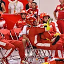 Ferrari mechanics in the garage at Formula One World Championship, Rd13, Singapore Grand Prix, Race, Marina Bay Street Circuit, Singapore, Sunday 20 September 2015. © Sutton Motorsport Images