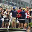 Drivers parade at Formula One World Championship, Rd13, Singapore Grand Prix, Race, Marina Bay Street Circuit, Singapore, Sunday 20 September 2015. © Sutton Motorsport Images
