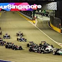 Nico Rosberg (GER) Mercedes AMG F1 W06 at the start of the race at Formula One World Championship, Rd13, Singapore Grand Prix, Race, Marina Bay Street Circuit, Singapore, Sunday 20 September 2015. © Sutton Motorsport Images