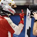 Race winner Sebastian Vettel (GER) Ferrari celebrates in parc ferme at Formula One World Championship, Rd13, Singapore Grand Prix, Race, Marina Bay Street Circuit, Singapore, Sunday 20 September 2015. © Sutton Motorsport Images