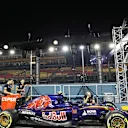 Scuderia Toro Rosso STR10 and team mechanics at Formula One World Championship, Rd13, Singapore Grand Prix, Preparations, Marina Bay Street Circuit, Singapore, Thursday 17 September 2015. © Sutton Motorsport Images