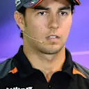Sergio Perez (MEX) Force India during the press conference at Formula One World Championship, Rd13, Singapore Grand Prix, Preparations, Marina Bay Street Circuit, Singapore, Thursday 17 September 2015. © Sutton Motorsport Images