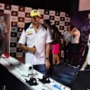 Charlie Whiting (GBR) FIA Delegate and Felipe Nasr (BRA) Sauber at the F1 in Schools Finals at Formula One World Championship, Rd13, Singapore Grand Prix, Preparations, Marina Bay Street Circuit, Singapore, Wednesday 16 September 2015. © Sutton Motorsport Images