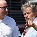 Mansour Ojjeh (KSA) TAG and McLaren team owner and Norbert Haug (GER) at Formula One World Championship, Rd5, Spanish Grand Prix Qualifying, Barcelona, Spain, Saturday 9 May 2015. © Sutton Motorsport Images
