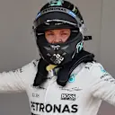 Nico Rosberg (GER) Mercedes AMG F1 celebrates pole position in Parc Ferme at Formula One World Championship, Rd5, Spanish Grand Prix Qualifying, Barcelona, Spain, Saturday 9 May 2015. © Sutton Motorsport Images