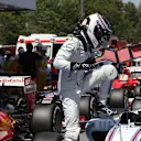 Valtteri Bottas (FIN) Williams FW37 in parc ferme at Formula One World Championship, Rd5, Spanish Grand Prix Qualifying, Barcelona, Spain, Saturday 9 May 2015. © Sutton Motorsport Images