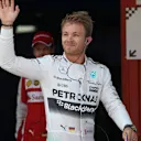 Pole sitter Nico Rosberg (GER) Mercedes AMG F1 celebrates in parc ferme at Formula One World Championship, Rd5, Spanish Grand Prix Qualifying, Barcelona, Spain, Saturday 9 May 2015. © Sutton Motorsport Images
