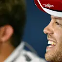 Sebastian Vettel (GER) Ferrari at the Qualifying Press Conference at Formula One World Championship, Rd5, Spanish Grand Prix Qualifying, Barcelona, Spain, Saturday 9 May 2015. © Sutton Motorsport Images