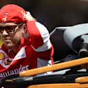 Sebastian Vettel (GER) Ferrari on the drivers parade at Formula One World Championship, Rd5, Spanish Grand Prix Race, Barcelona, Spain, Sunday 10 May 2015. © Sutton Motorsport Images
