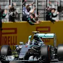 Race winner Nico Rosberg (GER) Mercedes AMG F1 W06 crosses the line at Formula One World Championship, Rd5, Spanish Grand Prix Race, Barcelona, Spain, Sunday 10 May 2015. © Sutton Motorsport Images