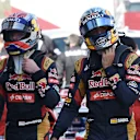 Max Verstappen (NDL) Scuderia Toro Rosso and Carlos Sainz jr (ESP) Scuderia Toro Rosso in parc ferme at Formula One World Championship, Rd5, Spanish Grand Prix Qualifying, Barcelona, Spain, Saturday 9 May 2015. © Sutton Motorsport Images