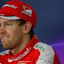 Sebastian Vettel (GER) Ferrari in the Press Conference at Formula One World Championship, Rd5, Spanish Grand Prix Race, Barcelona, Spain, Sunday 10 May 2015. © Sutton Motorsport Images