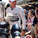 Race winner Nico Rosberg (GER) Mercedes AMG F1 celebrates with the trophy at Formula One World Championship, Rd5, Spanish Grand Prix Race, Barcelona, Spain, Sunday 10 May 2015. © Sutton Motorsport Images