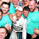 Race winner Nico Rosberg (GER) Mercedes AMG F1 celebrates with the team at Formula One World Championship, Rd5, Spanish Grand Prix Race, Barcelona, Spain, Sunday 10 May 2015. © Sutton Motorsport Images