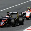 Jenson Button (GBR) McLaren MP4-30 at Formula One World Championship, Rd5, Spanish Grand Prix Race, Barcelona, Spain, Sunday 10 May 2015. © Sutton Motorsport Images
