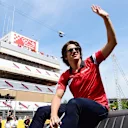 Roberto Merhi (ESP) Marussia at the drivers parade at Formula One World Championship, Rd5, Spanish Grand Prix Race, Barcelona, Spain, Sunday 10 May 2015. © Sutton Motorsport Images